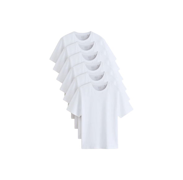 S/W SHIRT WHITE MED 8/6PK