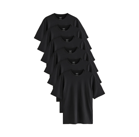 S/W SHIRT BLACK 2XL 8/6PK
