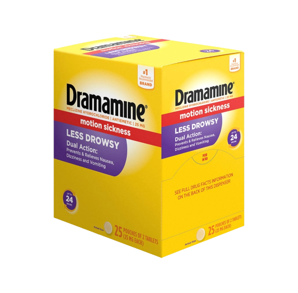 DRAMAMINE TABLETS 25/2'S BOX