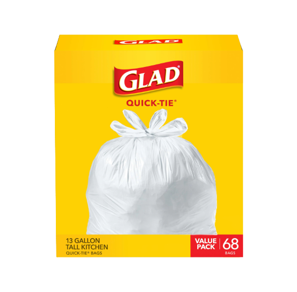TRASH GLAD KITCHEN 20/5CT 13GAL