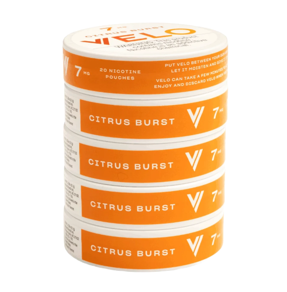 VELO CITRUS BURST 7MG NICOTNE PCHS