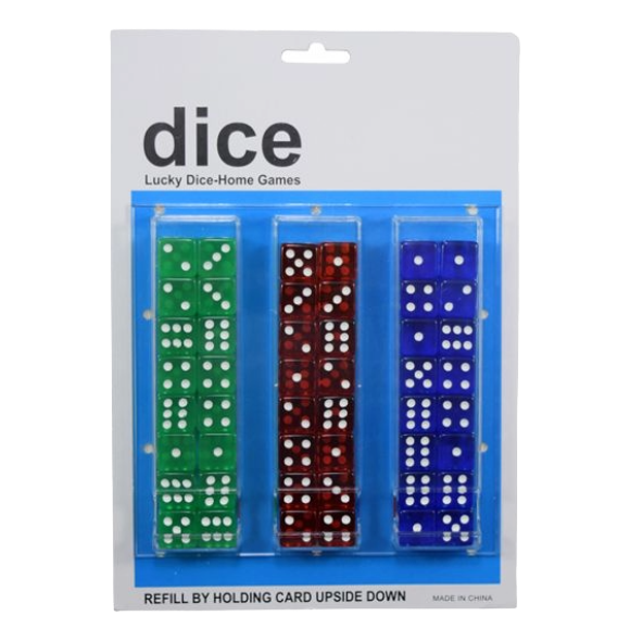 DICE-LARGE 48CT CARD