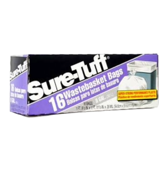 TRASH SURE TUF 8 GAL. 16 CT