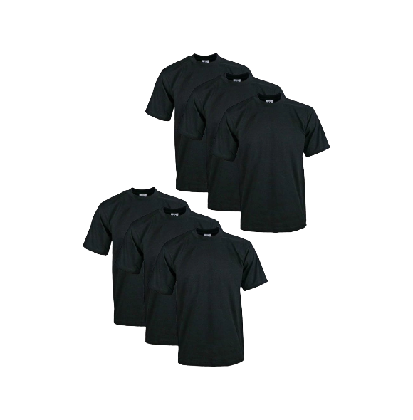 PRO SKY W T-SHIRT SMALL BLACK 6PK
