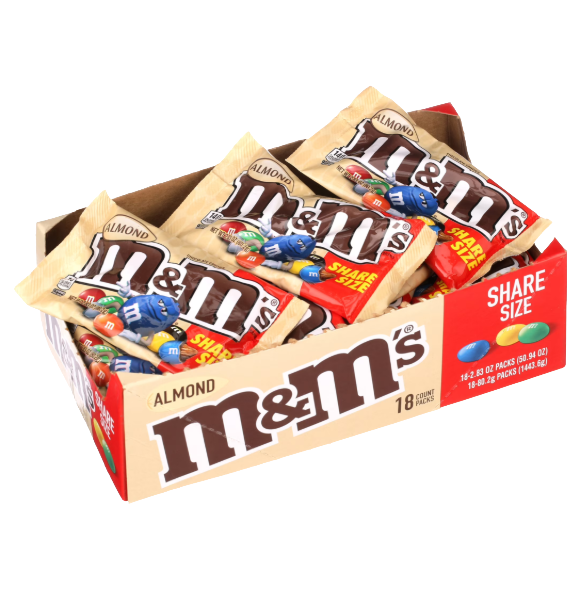 M & M ALMOND SHARE SIZE 18 CT
