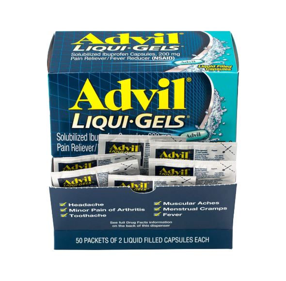 ADVIL 50/2 LIQUI GELS BOX