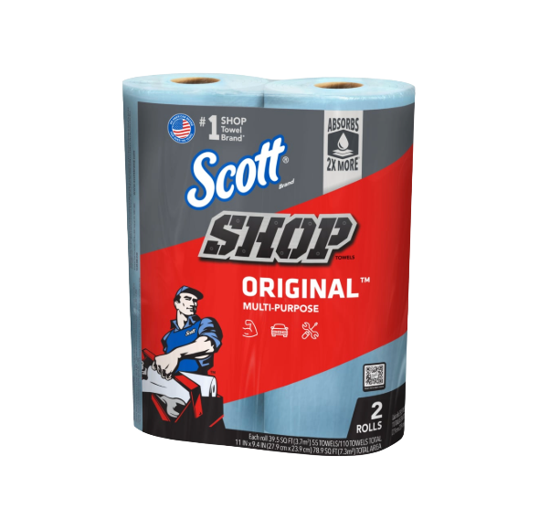 TOWEL SCOTT SHOP ORG BLUE 12CT