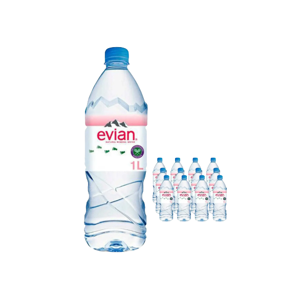 EVIAN WATER 1 LITER 12CT