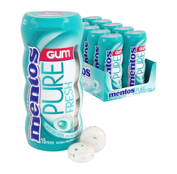 MENTOS GUM PURE FRESH WNTRGREN 10CT