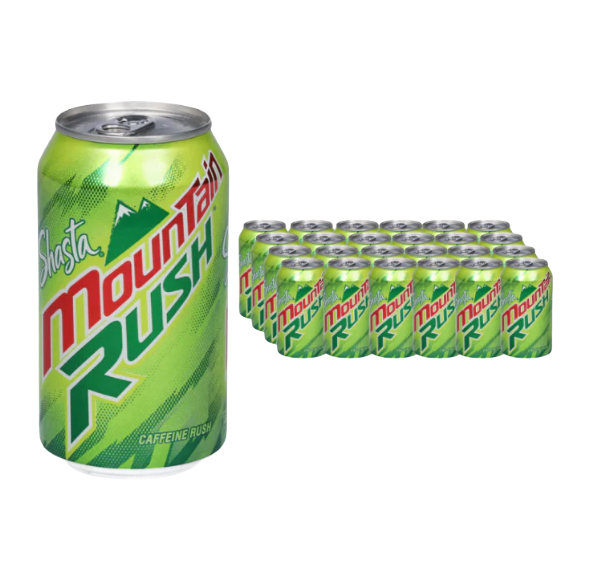 SHASTA MOUNTAIN RUSH 24/12 OZ CANS