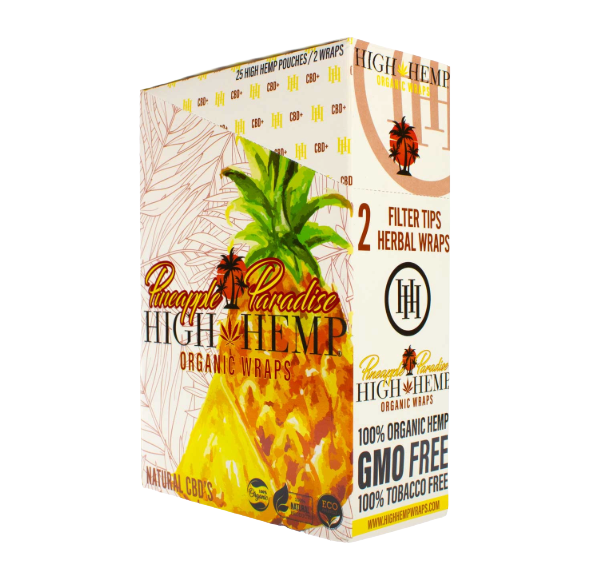 HIGH HEMP ORGANIC WRAPS PINAPP 25CT