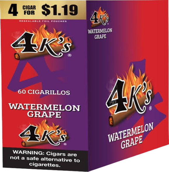 4 KINGS CIGR WTRM GRAPE 15/4/$1.29