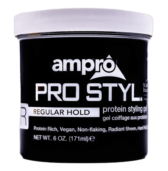AMPRO PRO-STYL GEL 6 OZ BLACK 24CT