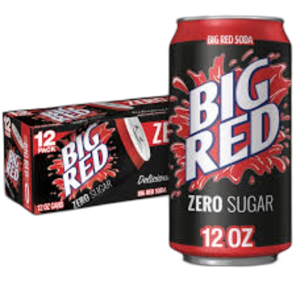 BIG RED ZERO OZ CANS 2/12PK