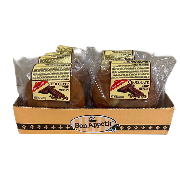 BON APPT CHOCO/CHIP MUFFIN 6/8CT