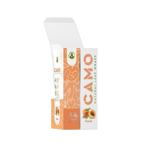 CAMO NAT LEAF WRAP PEACH 25/5PK