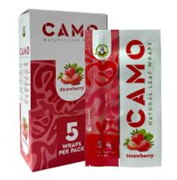 CAMO NAT LEAF WRAP STRAWBRY 25/5PK
