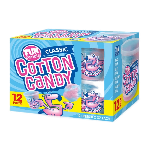 COTTON CANDY FUN SWEET 12CT JAR AST