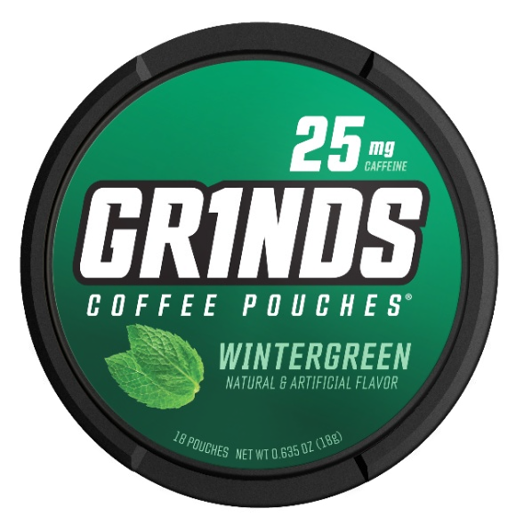 GRINDS COFFEE POUCHES WNTERGRN 10CT