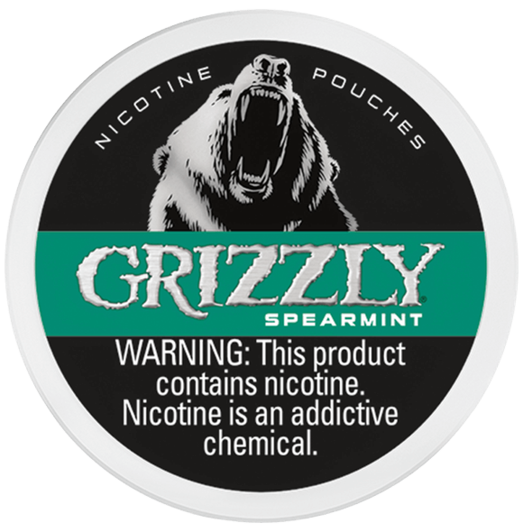 GRIZZLY SPEARMINT 7MG NICOTINE PCH