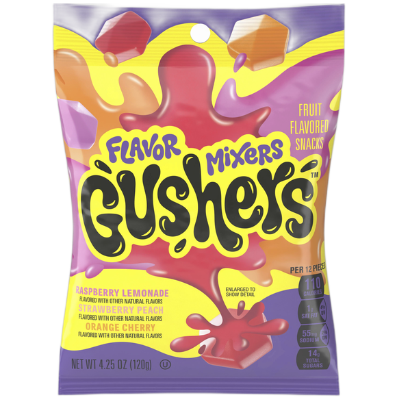 GUSHERS MIX FRT 8CT/4.25 OZ PEG BAG