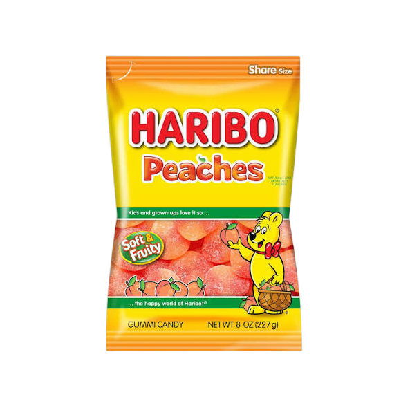 HARIBO PEACHES 5 OZ 12CT BAG