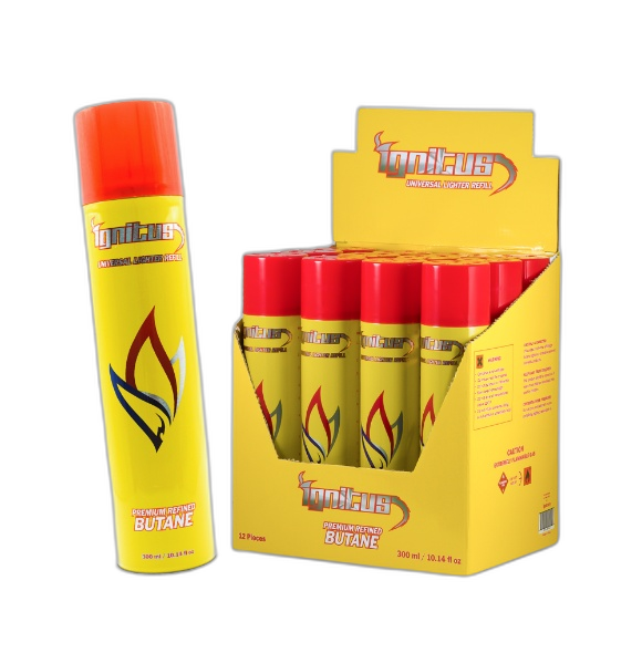 IGNITUS BUTANE REG GAS 300ML(YELOW)