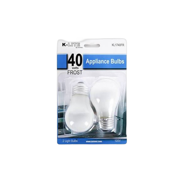 LIGHT BULB FROSTED 40W 2PK K LITE