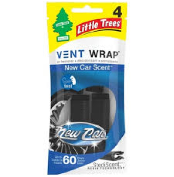 LITTLE T VENT WRAP NEW CAR SCENT4PK