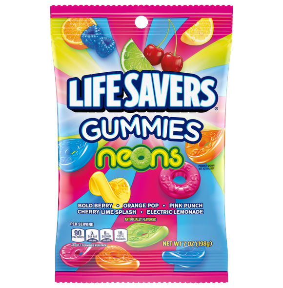LS GUMMI NEONS 7 OZ BAG