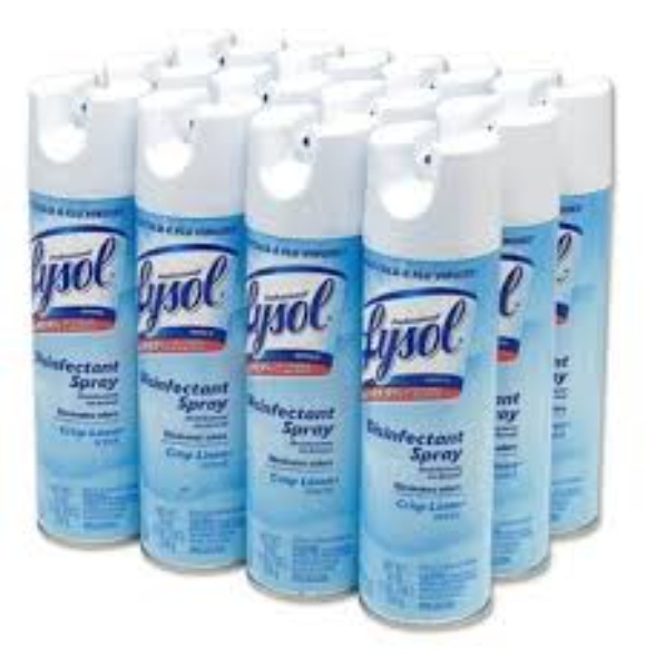 LYSOL SPRAY 12/12.5OZ WHITEWATER