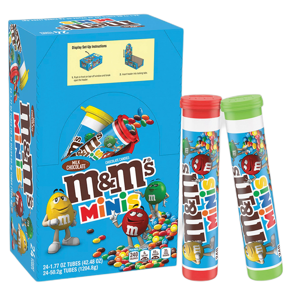 M & M P/BT MINIS MEGA TUBES 24 CT
