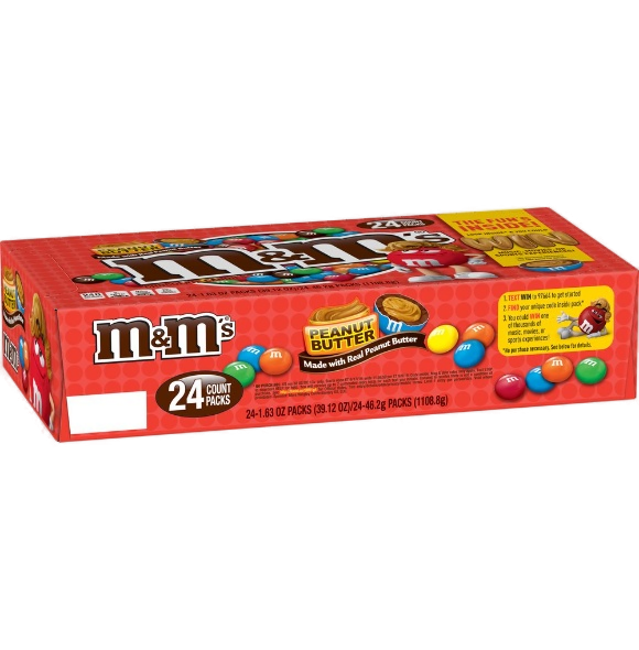 M & M PEANUT BUTTER KS 24CT