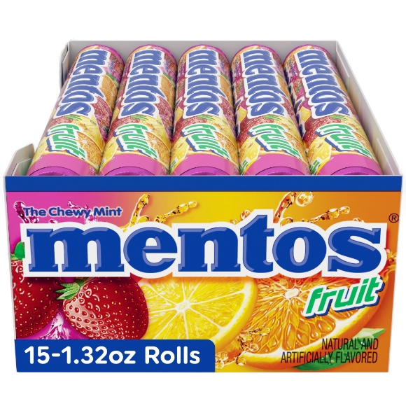 MENTOS ASST FRUIT 15 CT
