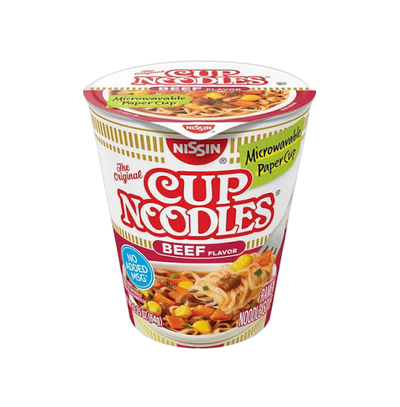 NISSIN CUP NOODLE BEEF 24/2.25 OZ