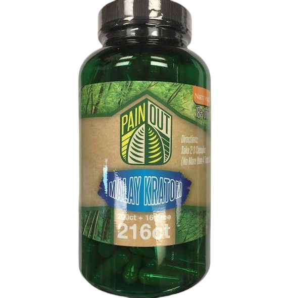PAIN OUT KRATOM CAP GREEN 216CT BOT