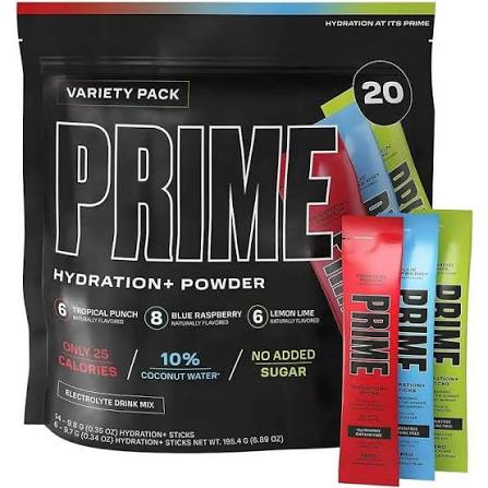 PRIME HYDRATION POWDER MIX STICKS