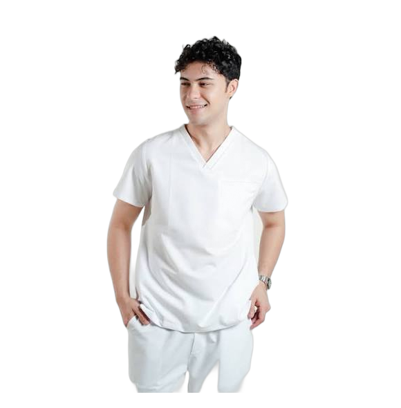 PRO SKY W V NECK MED WHITE 6PK