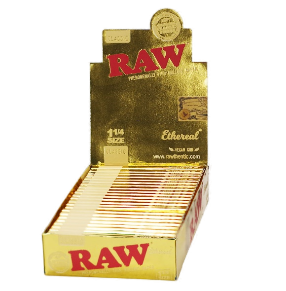 RAW ETHEREAL 1/1/4 THIN ROL PAP 24C
