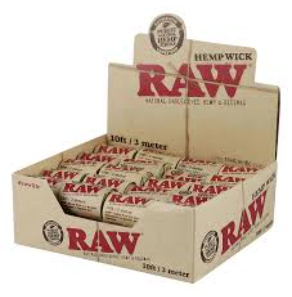 RAW HEMPWICK SMALL 10FT 40ROLLS