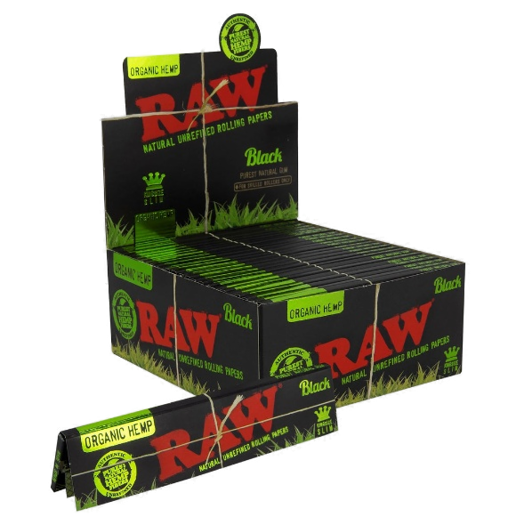 RAW ORGANIC BLACK HEMP KS SLIM 50CT