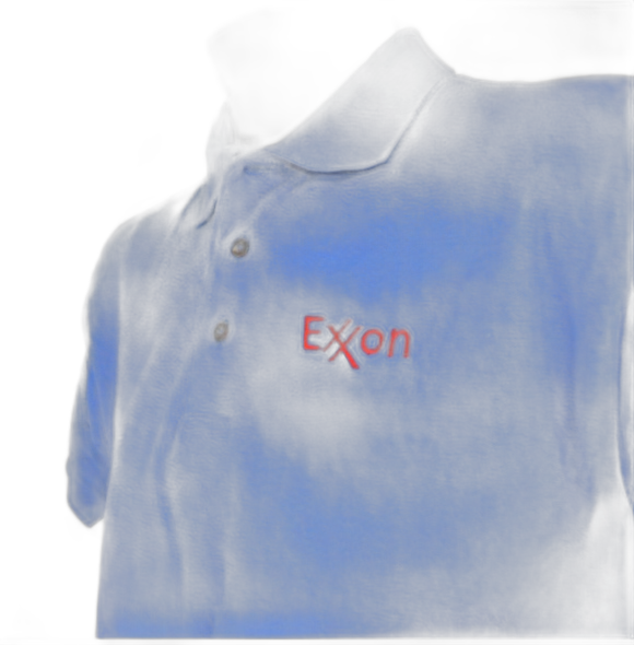 S/W SHIRT EXXON LRG NAV BLUE