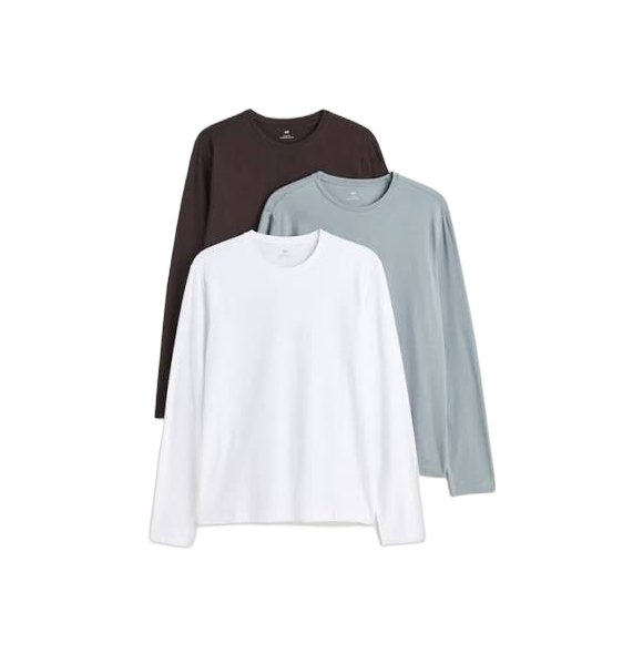 S/W SHIRT LNG SLEV 3XL WHT 8/6PK