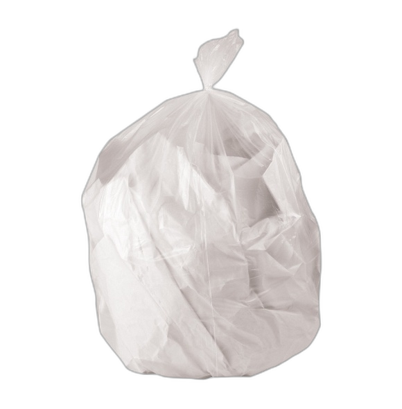 TRASH BAG WHITE 43X48 1.5ML 100CT