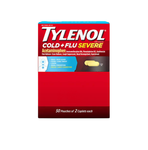 TYLENOL CLD & FLU SEVERE 25/2CT