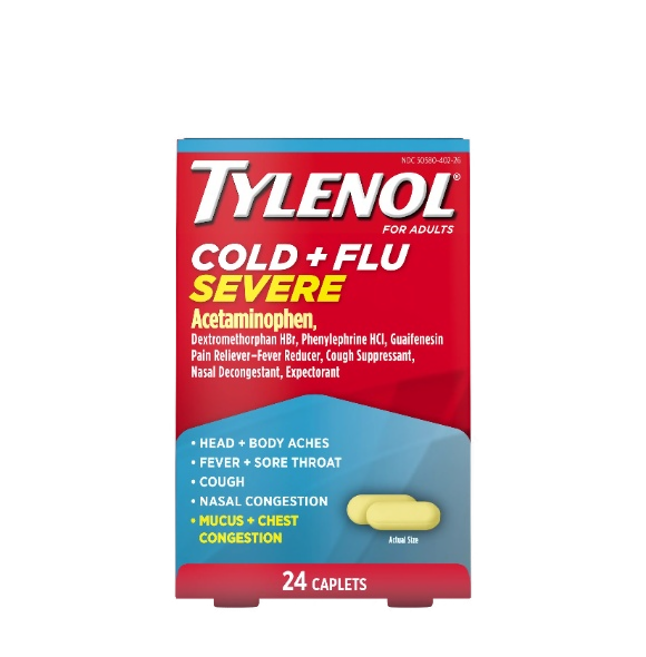 TYLENOL CLD/F SEVERE 50/2CT SELECT