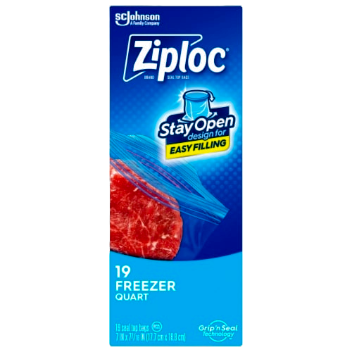 ZIPLOC QT SLIDER FREEZER 19 CT