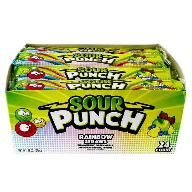 SOUR PUNCH RAINBOW ST KS 12/4.5 OZ