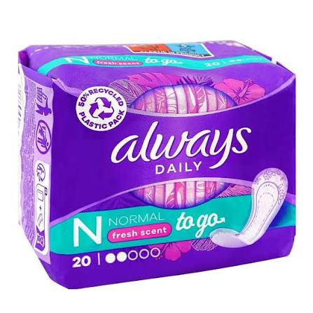 ALWAYS PANTY LINER REG SCENT20CT