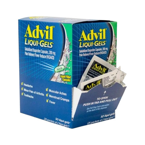 ADVIL 25/2 LIQUI GELS BOX